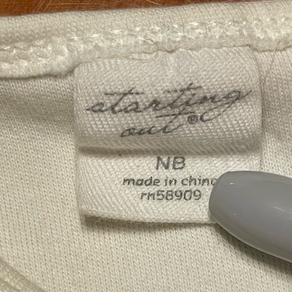 Newborn Starting Out 2-piece green & cream matching pant & shirt set - Picture 10 of 10